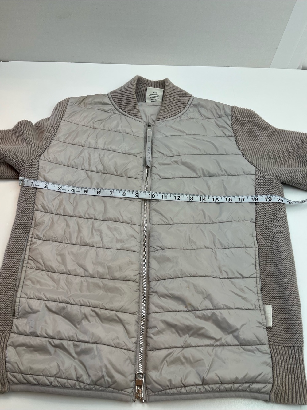 Varley Larkin Jacket Knit Nylon Womens Size Small Tan Full Zip Outdoor *FLAWED - Picture 12 of 15